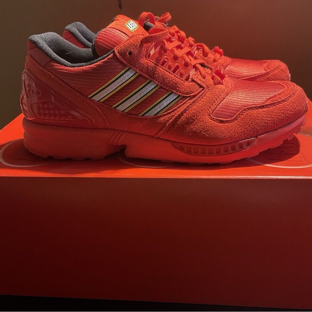Adidas Originals ZX 8000 Lego Red Sneakers Men’s Size 11 Style #FY7084 - Picture 4 of 16